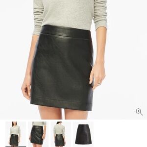 J Crew Faux-leather A-line mini skirt size 22 new with tags NWT
